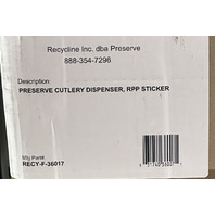PRESERVE 888-345-7296 CUTLERY DISPENSER RPP STICKER RECY-F-36017