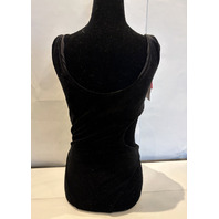 OCEANUS X DAPHNE RARE ONE PIECE CUT OUT BLACK VELVET SWIMSUIT SIZE SMALL S