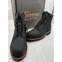 CHIPPEWA MEN'S SUPER DNA CHARCOAL 6" WATERPROOF STEEL LACE UP BOOT 59201 SZ 13E