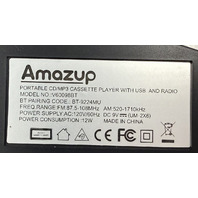 AMAZUP V60098BT PORTABLE CD PLAYER WIRELESS 5.1 MP3 CD CASSETTE REC. RADIO BLACK