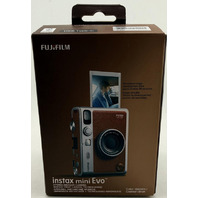 FUJIFILM INSTAX MINI EVO 16812534 BROWN HYBRID INSTANT FILM CAMERA
