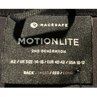 RACESAFE MOTIONLITE SIZE US 10-12 REG ADULT BLACK BACK PROTECTION VEST MLA2REG