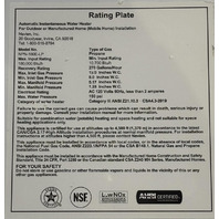 NAVIEN NPN-180E-LP PREMIUM NON-CONDENSING TANKLESS GAS WATER HEATER