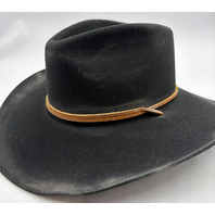 STETSON MENS KELLY DISTRESSED WOOL OUTBACK COWBOY HAT BLACK L LARGE OWKELY