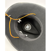 STETSON MENS KELLY DISTRESSED WOOL OUTBACK COWBOY HAT BLACK L LARGE OWKELY