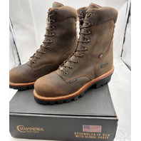 CHIPPEWA MEN'S SUPER LOGGER BROWN 9" WTRPRF INSULATED STEEL LOGGER SL5405 SZ 14E