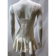 LOVE SHACK FANCY	TABATHA POINTELLE MINI DRESS IN IVORY K2151-3143 SZ XXS