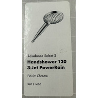 HANS GROHE 26037001 RAINDANCE SELECT S 120 3-JET 2.5 GPM CHROME HANDSHOWER