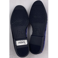 SANTONI SMOOTH-NVLU65 BLUE MENS US 11 UK 10 VELVET LOAFERS MGAR18983OOTKNVLUS65
