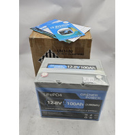 GRENERPOWER 12.8V 100AH LIFEPO4 LITHIUM BATTERY BUILT-IN 100A BMS 1280WH ENERGY