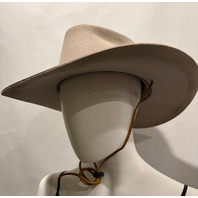 STETSON MENS KELLY OWKELY DISTRESSED WOOL COWBOY HAT LARGE L 61 SILVER BELLY