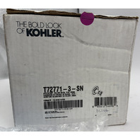 KOHLER ARTIFACTS VOLUME CONTROL TRIM/CROSS SHOWER T72771-3-SN VIB POLISHED NICKEL