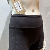 ON WOMEN'S 3" PERFORMANCE TIGHTS BIKER SHORT SIZE S SMALL 1WG10050553 BLACK