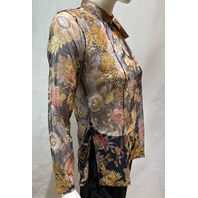 JOHNNY WAS WOMEN'S FRANCISCA MESH BLOUSE COLOR LOWRI C16225 SZ LARGE L