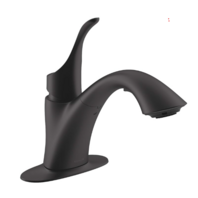 KOHLER SIMPLICE LAUNDRY FAUCET SINGLE HANDLE PULL OUT MATTE BLACK 22035-BL