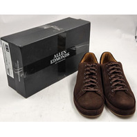 ALLEN EDMONDS BARNES MENS LACE-UP SUEDE DRESS SNEAKERS SZ 13 D BROWN SUEDE