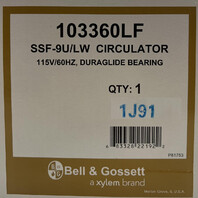 BELL & GOSSETT SSF-9U/LW STAINLESS STEEL CIRC CIRCULATOR PUMP 115V/60HZ 103360LF