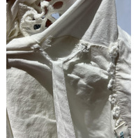 SUNDANCE WOMENS FLORAL CUTOUT EMBROIDERY BUTTON UP WHITE WITH UNDERSHIRT SZ PXXS