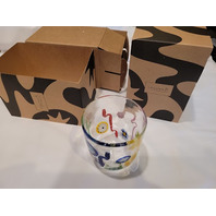 LOT OF 6 LAGUNAB FANTASIA MEDIUM COLORFUL GLASS CUP HANDMADE IN MURANO