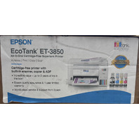 EPSON ECOTANK ET-3850 WIRELESS MULTIFUNCTION PRINTER WHITE INKJET