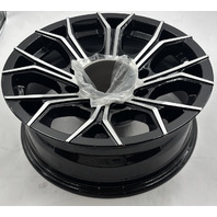 RHINO CW618 ALUMINUM SINGLE BLACK WHEEL RIM 16x6 PCD 8X6.5 CB 4.9 BLACK/MACHINE