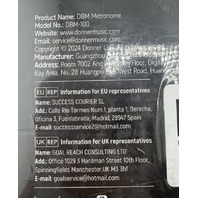 DONNER DBM-100 DIGITAL METRONOME TUNER WITH TRAINING RYTHM MODE BLACK