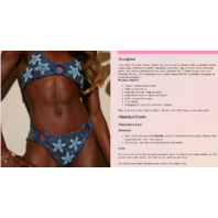 OCEANS MIAS MARINA BIKINI TOP AND BOTTOM COLOR NAVY SZ SMALL