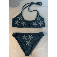 OCEANS MIAS MARINA BIKINI TOP AND BOTTOM COLOR NAVY SZ SMALL