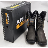 ARIAT WORK BIG RIG BOA WATERPROOF SOFT TOE WORK BOOT IRON COFFEE/BLACK SZ 10 EE
