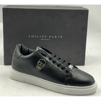 PHILIPP PLEIN LO-TOP SNEAKER SKULL UABS MSC3762 PLE075N 0201 BLACK/WHITE SIZE 46