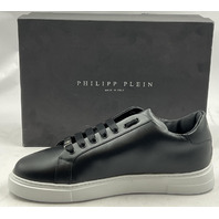 PHILIPP PLEIN LO-TOP SNEAKER SKULL UABS MSC3762 PLE075N 0201 BLACK/WHITE SIZE 46