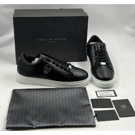 PHILIPP PLEIN LO-TOP SNEAKER SKULL UABS MSC3762 PLE075N 0201 BLACK/WHITE SIZE 46