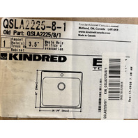 KINDRED QSLA2225-8-1 KITCHEN UTILITY SINK UNDERMOUNT STAINLESS STEEL