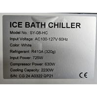CHILLY DIP SY-08-HC .8HP DYNAMIC COLD THERAPY ICE BATH CHILLER SY PRO
