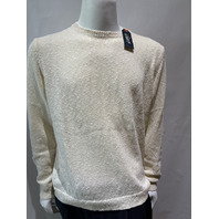 GRAYERS CLOTHIERS S 045226CRM NEWPORT COTTON SLUB CREW SWEATER SIZE LARGE L