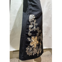 JOHNNY WAS WOMEN'S VENLDA CROPPED WIDE LEG PANTS COLOR BLACK L63325 X SMALL XS