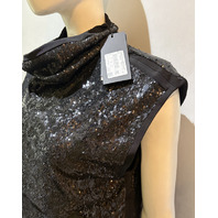 HUGO BOSS HOLY-AILEE SEQUIN VEST OVERSIZED FIT SIZE ONE SIZE FITRS MOST NWT