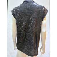HUGO BOSS HOLY-AILEE SEQUIN VEST OVERSIZED FIT SIZE ONE SIZE FITRS MOST NWT