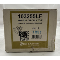 BELL & GOSSETT BRONZE FOX NBF-22U HOT WATER CIRCULATOR PUMP 115V/60HZ 103255LF