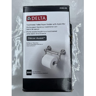 DELTA TRADITIONAL TOILET PAPER HOLDER W ASSIST BAR 41350-SS BRILLIANCE STAINLESS