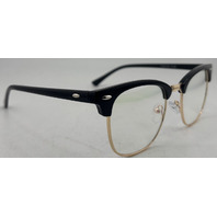 AOMASTE BLUE LIGHT BLOCKING CLEAR LENS COMPUTER GAMING GLASSES UNISEX BLACK/GOLD