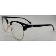 AOMASTE BLUE LIGHT BLOCKING CLEAR LENS COMPUTER GAMING GLASSES UNISEX BLACK/GOLD