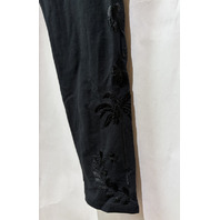 JOHNNY WAS WOMEN'S TONAL LEGGING CASSIA COLOR BLACK R62824 SIZE LARGE L