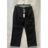 SUNDANCE WOMENS BLACK CROPPED STRAIGHT LEG PANTS WITH SEAM SIZE 2 NWT
