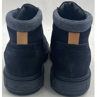 SANTONI CORVAT-D-GEXU60 MENS US 10.5 UK 9.5 BLUE SUEDE BOOTS MGSM18972OCNAGEXU60