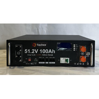 TECHEX 51.2V 100AH DEEP CYCLE LIFEPO4 BATTERY MODULE 5120WH 5.12KW POWER