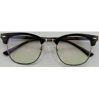 AOMASTE BLUE LIGHT BLOCKING CLEAR LENS COMPUTER GAMING GLASSES UNISEX OLIVE/GOLD