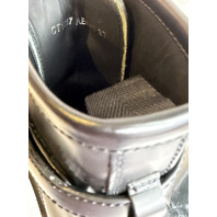 DOLCE GABBANA CT1057-AB640 D&G LOGO PLAQUE ROUND TOE CHUNKY ANKLE BOOT 6.5 EU37