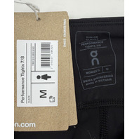 ON CLOUD RUNNING WOMEN'S PERFORMANCE TIGHTS 7/8 SIZE M MEDIUM 1WF30200553 BLACK
