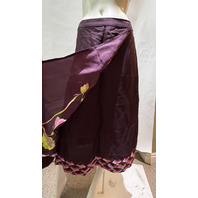 JOHNNY WAS WOMEN'S TILLI FAUX WRAP MIDI SKIRT FLEURS O ATHENA L77425 SZ MEDIUM M